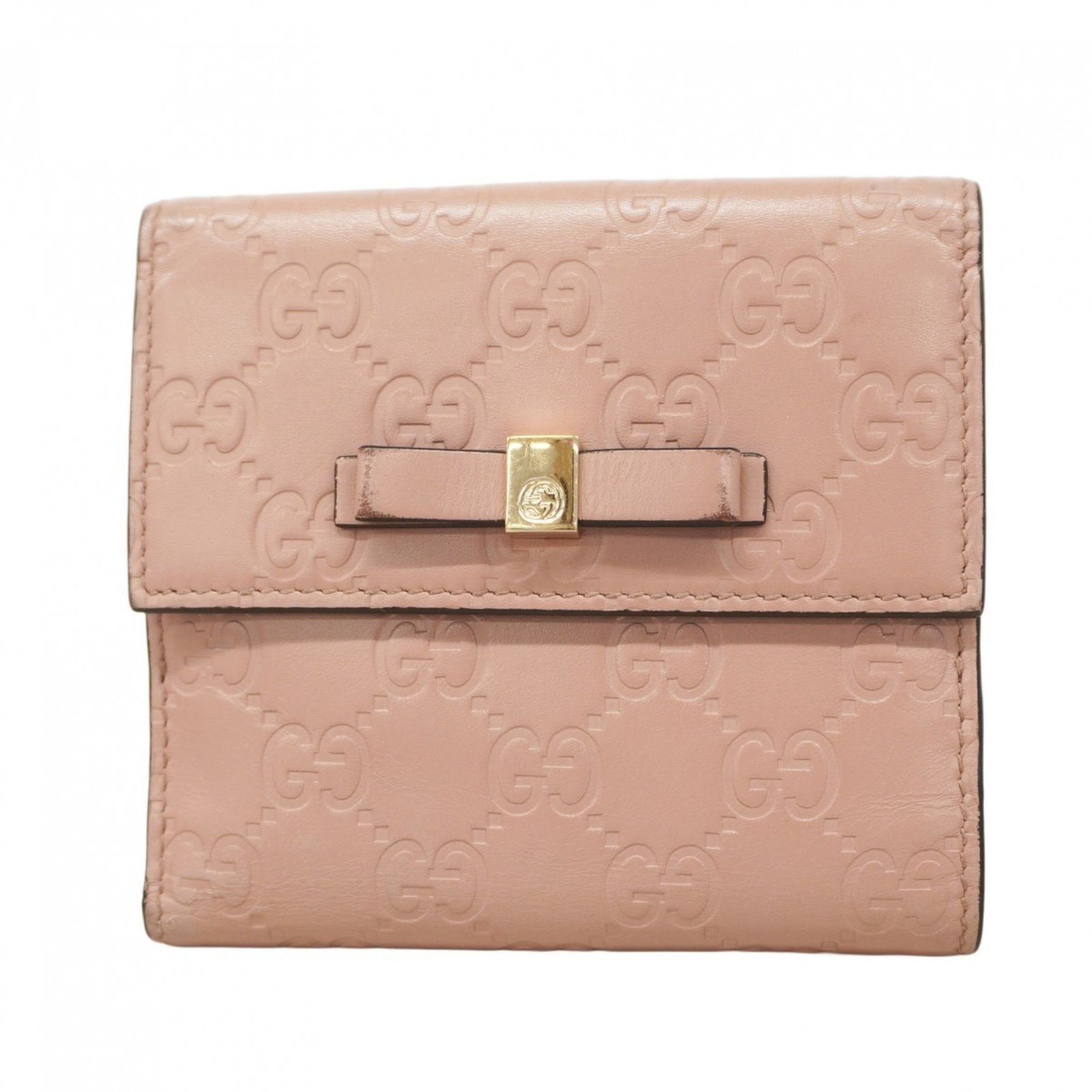 グッチ Gucci グッチ 財布 グッチシマ 406925 レザー ピンク シャンパンレディース