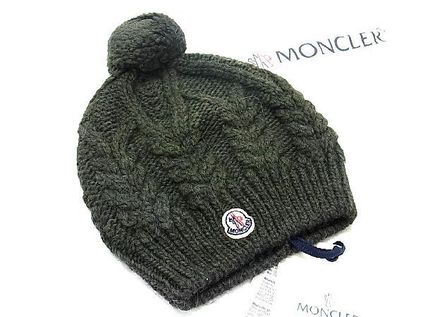 モンクレールのニット帽です新品 モンクレール ニットキャップ MONCLER  帽子 アルパカ ウール