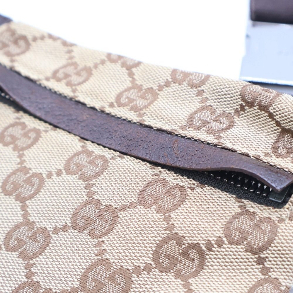 GGパターン ボディバッグ ベージュ・ブラウン GUCCI グッチ GGウエストバッグ ウエストポーチ 斜め掛け ボディ