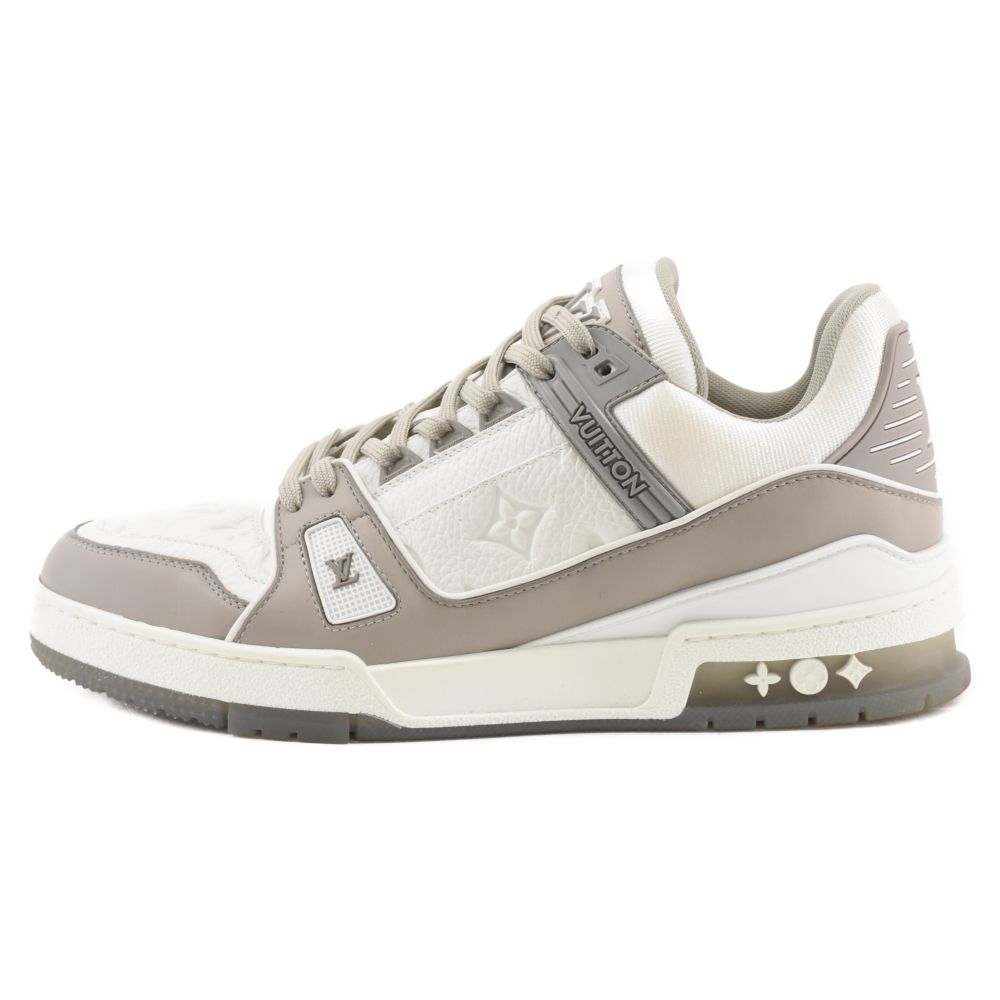 LOUIS VUITTON ルイヴィトン LVトレイナー ラインスニーカー モノグラムエンボス ローカットスニーカー ホワイト/グレー 1A8KBA/VL0212 LOUIS VUITTON (ルイヴィトン) LVトレイナー ラインスニーカー
