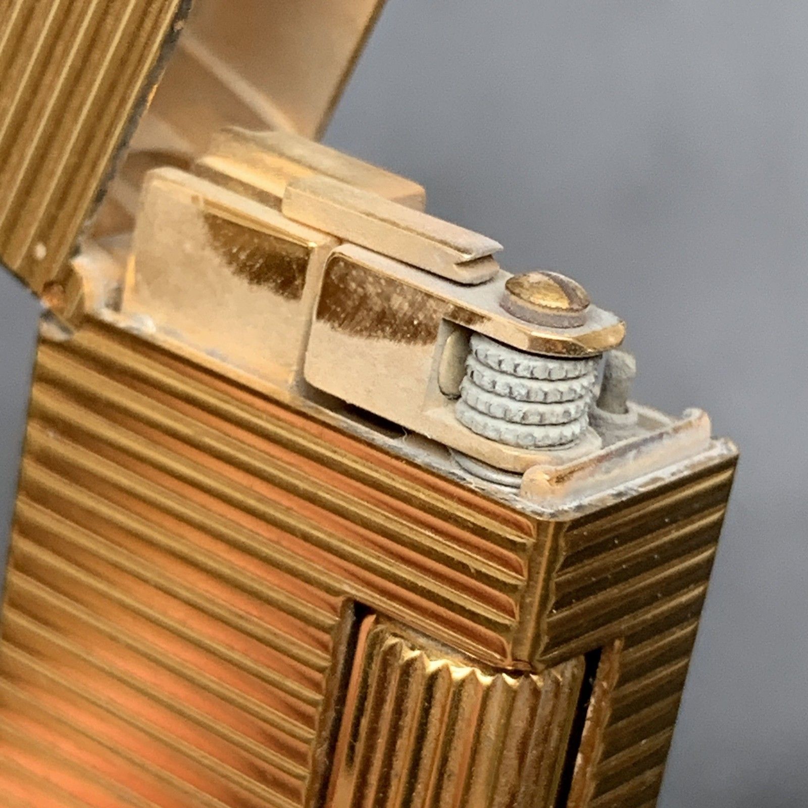 I321 dunhill ダンヒル ゴールドカラー ローラー式ガスライター 喫煙具