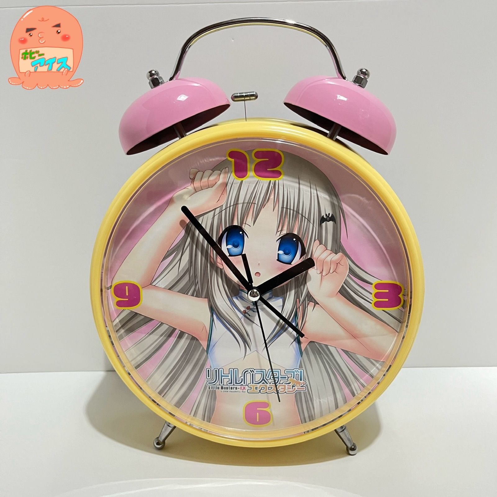 リトルバスターズ　BIG目覚まし時計　能美クドリャフカ柄未使用 動作確認済】能美クドリャフカ BIG目覚まし時計 リトル