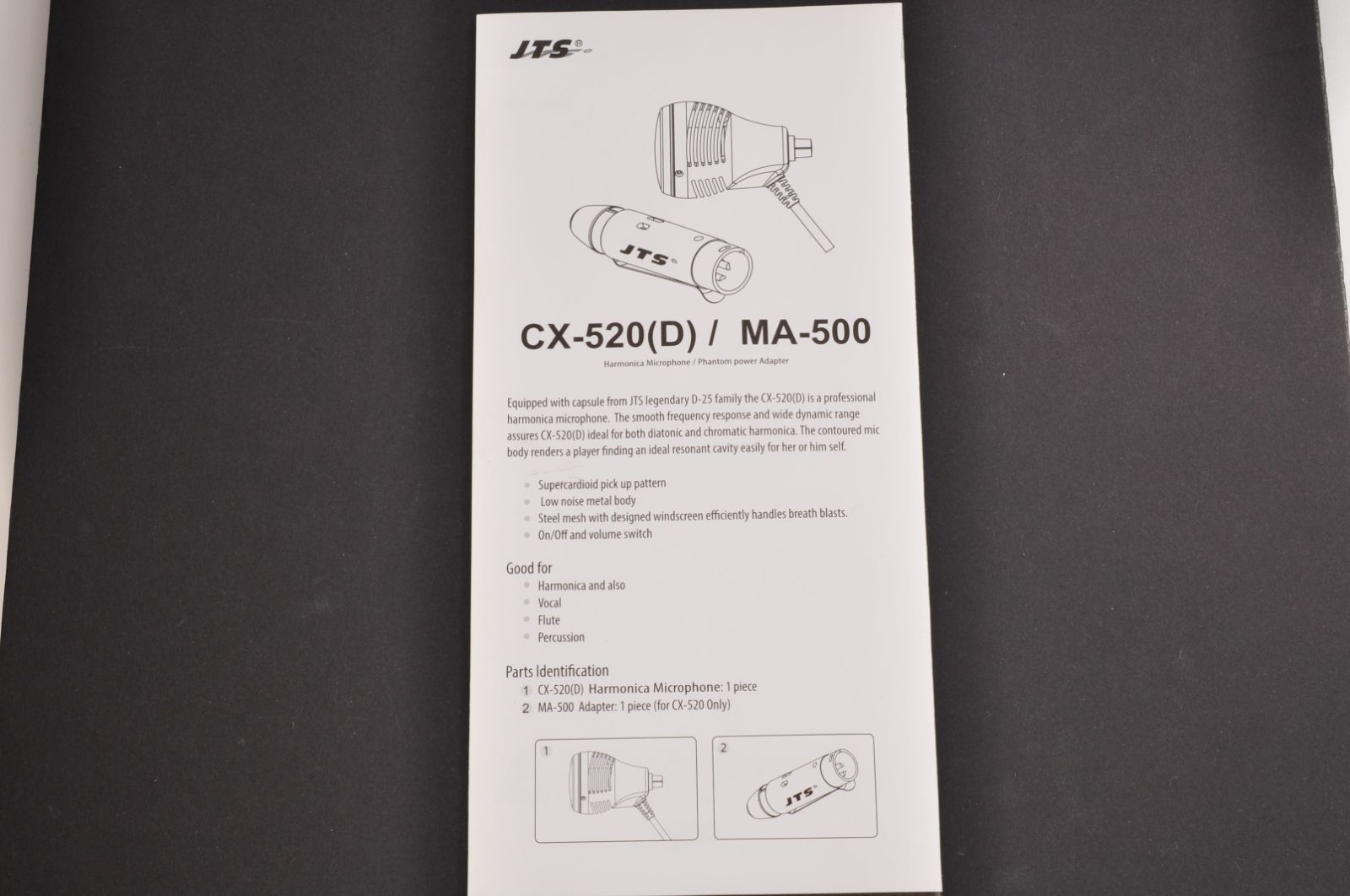 JTS (ジェーティーエス) ハーモニカ用ダイナミックマイク CX-520