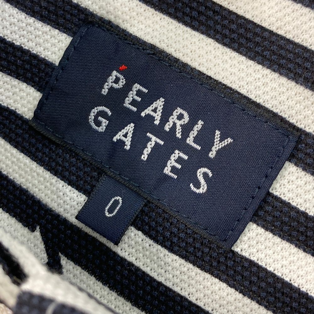 サイズ：0 PEARLY GATES パーリーゲイツ 長袖ポロシャツ ボーダー柄