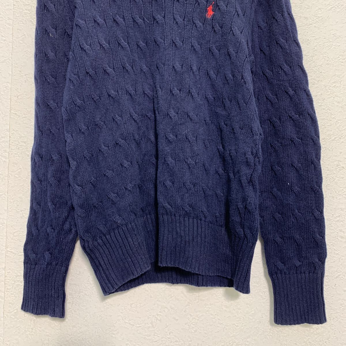Polo Ralph Laurenコットンニット セーター M 140～ キッズ ネイビー 
