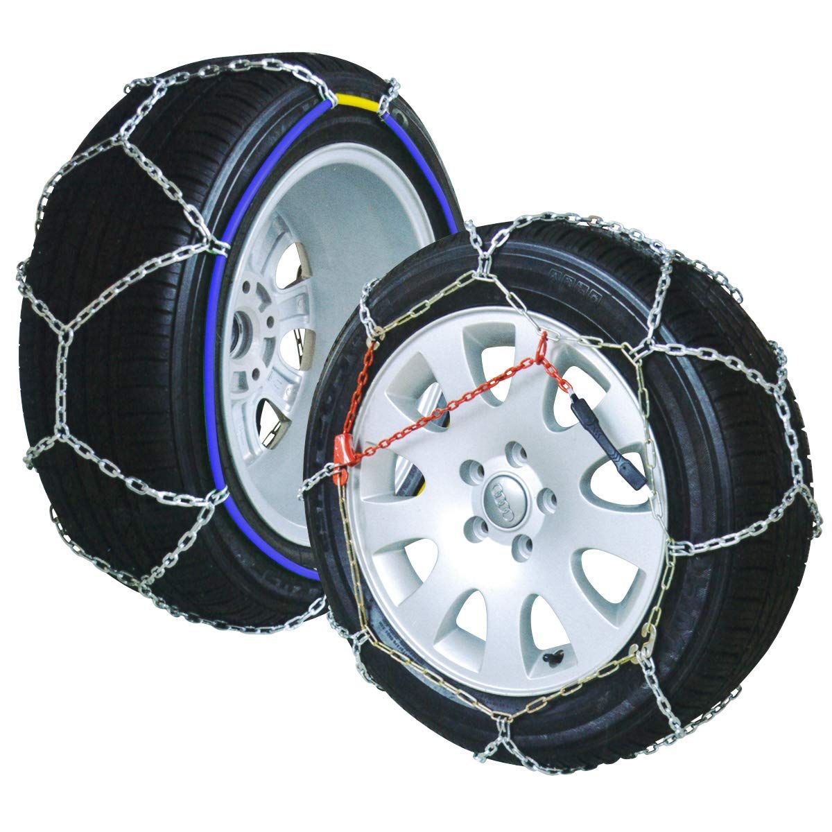 新品 WEIMALL 高性能 金属 タイヤチェーン 9mm 亀甲型 205/70R15 215/65R15 225/60R15 235/50R16 等 ジャッキアップ不要 簡単装着 スノーチェーン 取り付け簡単 滑り止め 滑り止めチェーン 泥道 雪道 悪路 砂