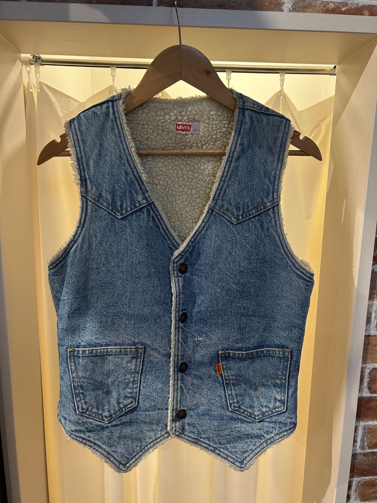 リーバイス Levi s 70s Gジャンベスト ボアベスト インディゴ サイズS A-1430