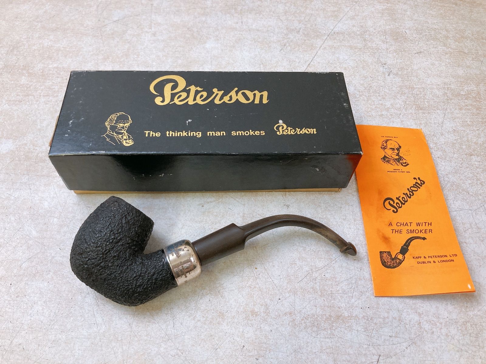 Peterson’s DUBLIN Sterling Silver Vintage Pipe 箱 リーフレット付き ピーターソン 喫煙パイプ