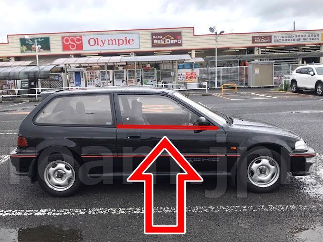 新品 純正 EF CR-X CRX フロント ドアモール フロントドア モール 新品 ホンダ純正 EF1 EF2 EF3 EF9 シビック フロント ドアモール