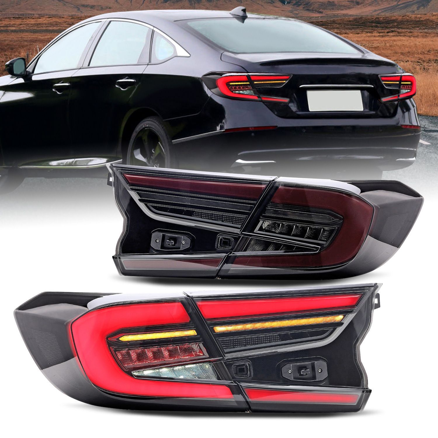 ホンダ アコード 18-22年モデル 用 LED流れるウインカー尾灯ユニット改造 →新型