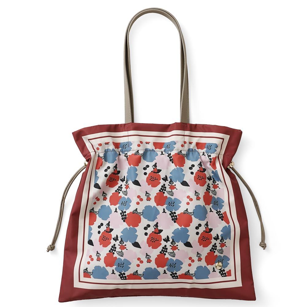 ムーミン トートバッグ 巾着トート 手提げ鞄 レディース rmsc-01 レッド クッキア レッド クッキア