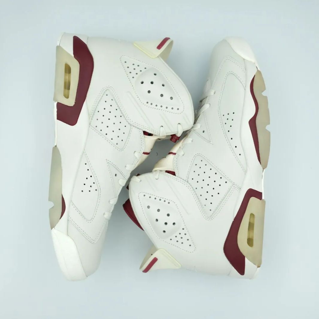 NIKE AIR JORDAN 6 RETRO MAROON 2015 ナイキ エア ジョーダン 6 レトロ マルーン 2015 白 赤 ベージュ  29cm 384664 116 - メルカリ