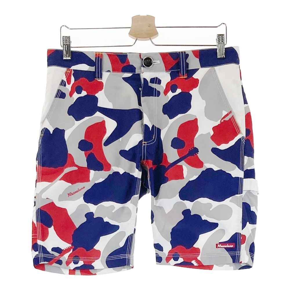 サイズ：4 RUSSELUNO ラッセルノ ; ハーフパンツ カモフラ柄 ホワイト