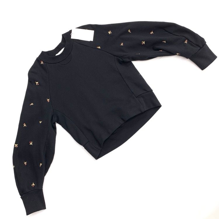 Mame Kurogouchi マメクロゴウチ Floral Motif Embroidered Sweat ...