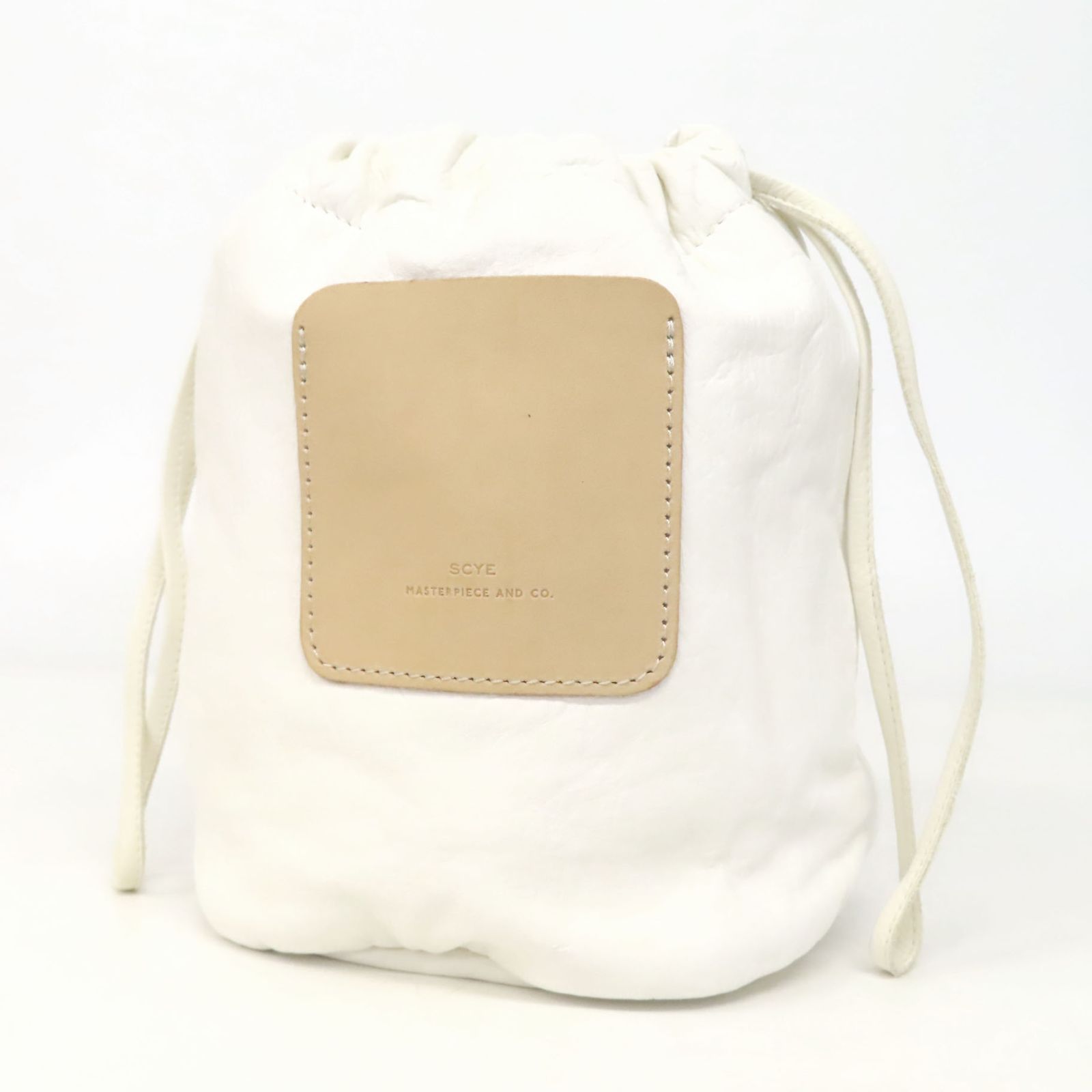 WG25050 美品 Scye サイ 巾着バッグ ポーチ マスターピース 本革