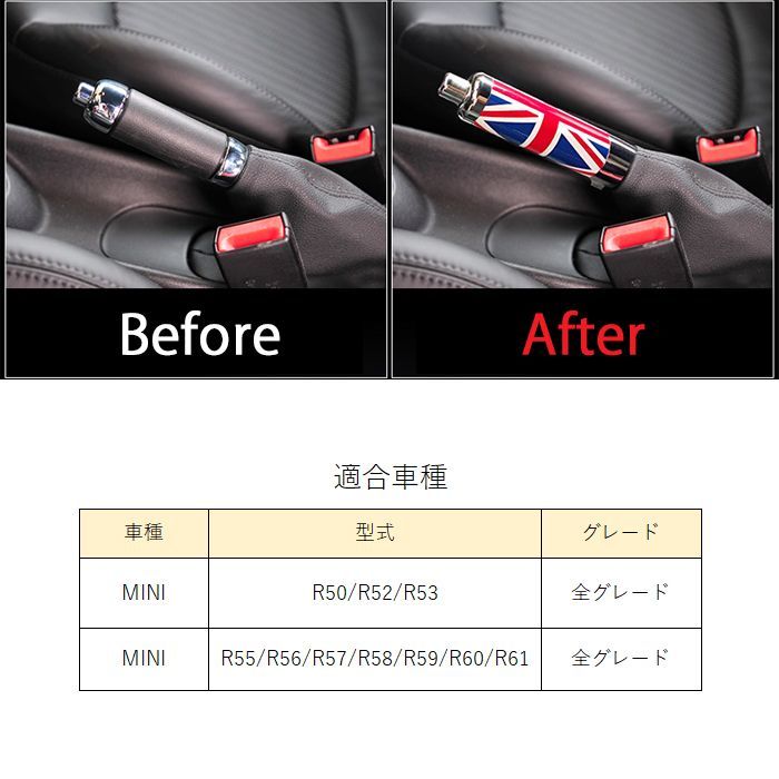 BMW MINI ミニ サイドブレーキ グリップ R50 R52 R53 R55 R56 R57 R58 R59 R60 R61 ハンドブレーキ ノブ  カバー ユニオンジャック チェッカーフラッグ カーボン アクセサリー カスタム パーツ 内装 ドレスアップ - メルカリ