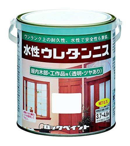 ゴールデンオーク ロックペイント 木製品着色仕上げ剤 水性ウレタンニス 0.7L H40-0157-03 ゴールデンオーク