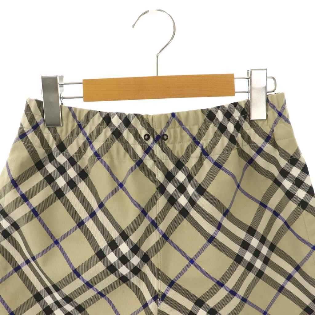 バーバリー BURBERRY エラスティックウエストショートパンツ イージー チェック UK2 ライトベージュ マルチ DO OS DECORATOM_COM_BR