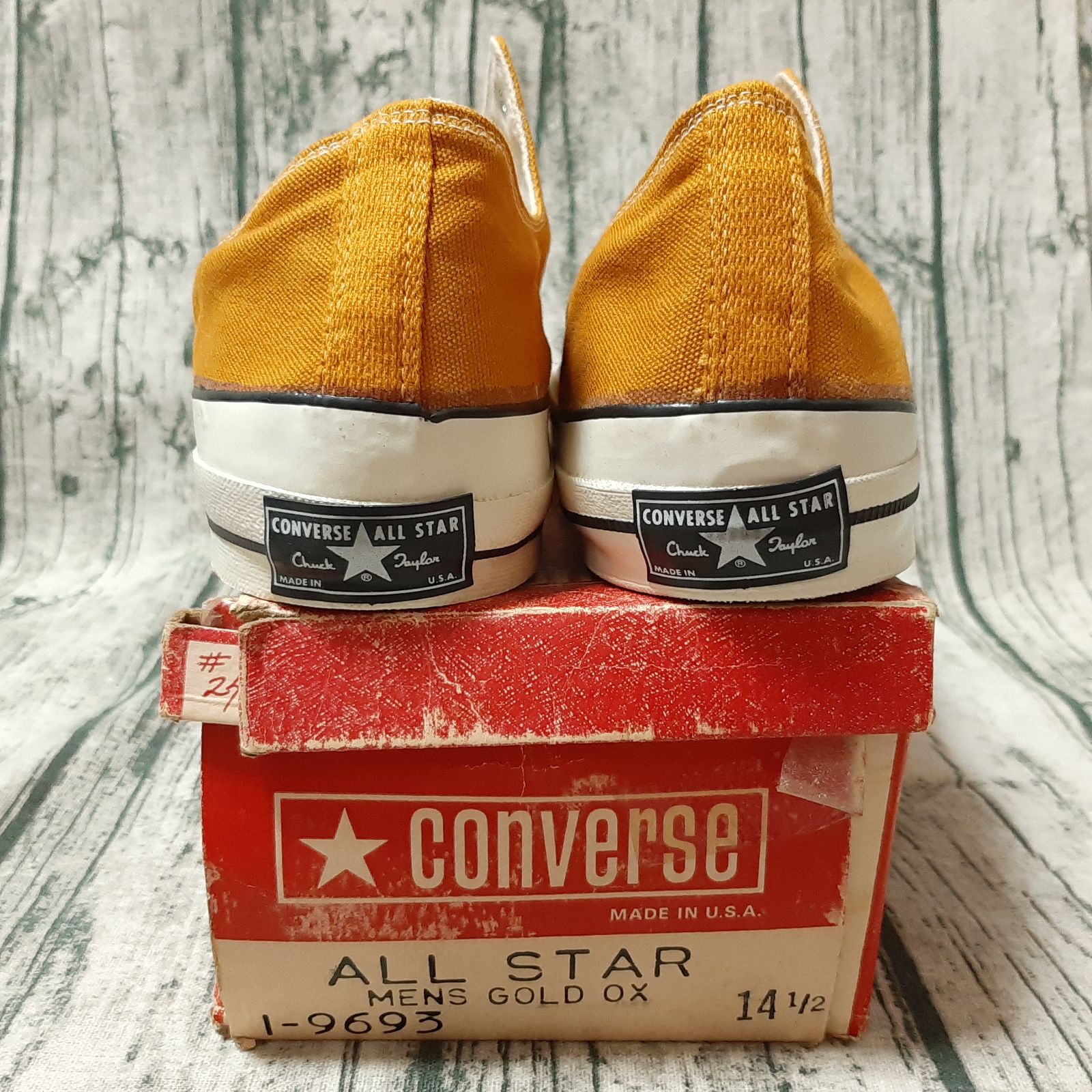 US 14.5】70s 一つ星 CONVERSE CHUCK TAYLOR マスタード からし