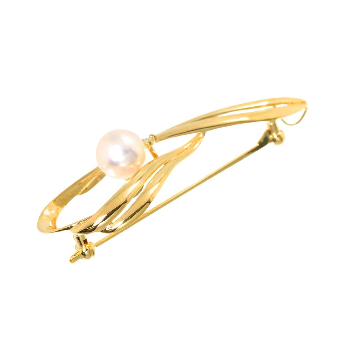 TASAKI アコヤ真珠 ダイヤモンド　ピンブローチ K18 TASAKI アコヤ真珠 ダイヤモンドピンブローチ K18-新品未使用品