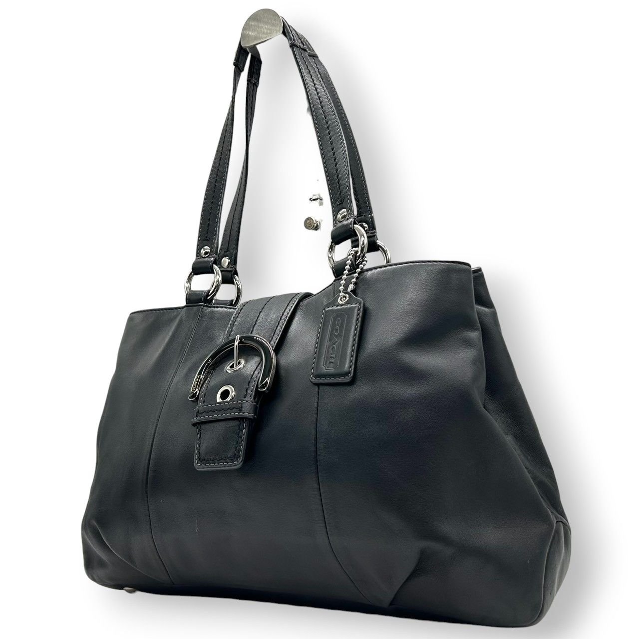 美品A4収納可 COACHコーチ トートバッグ レザー 本革 肩掛け 美品 コーチ