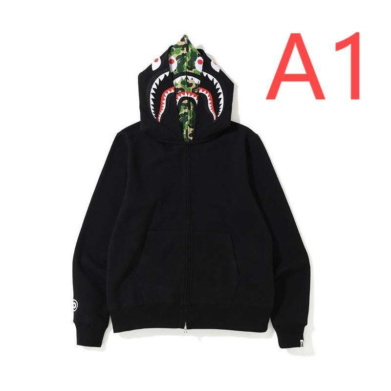 A BATHING APE DOUBLE SHARK HOODIEアベイシングエイプ 長袖 シャークパーカー - メルカリ