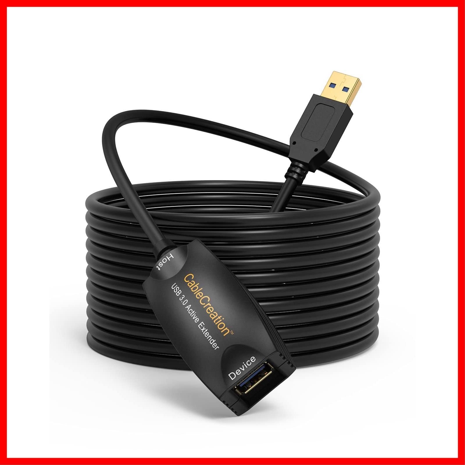 【セール中】USB 3.0延長ケーブルCableCreation（ロング5M） USB 3.0拡張ケーブル スーパースピード 【NXPチップセット内蔵】 USB 3.0エクステンダーUSB A (オス) to USB A(メス) 5Gbps高速データ転送ケー