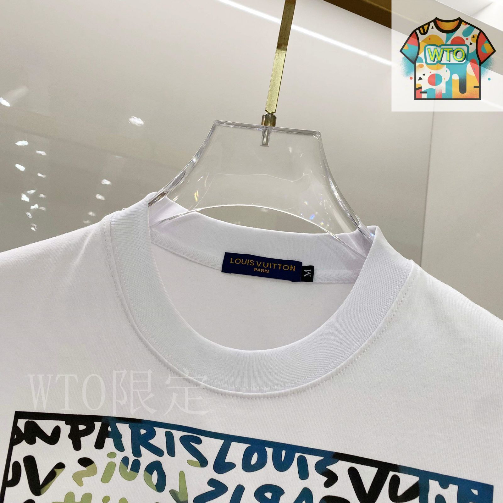 今日特価】LV ルイヴィトン 25SS ロゴプリント T シャツ-3