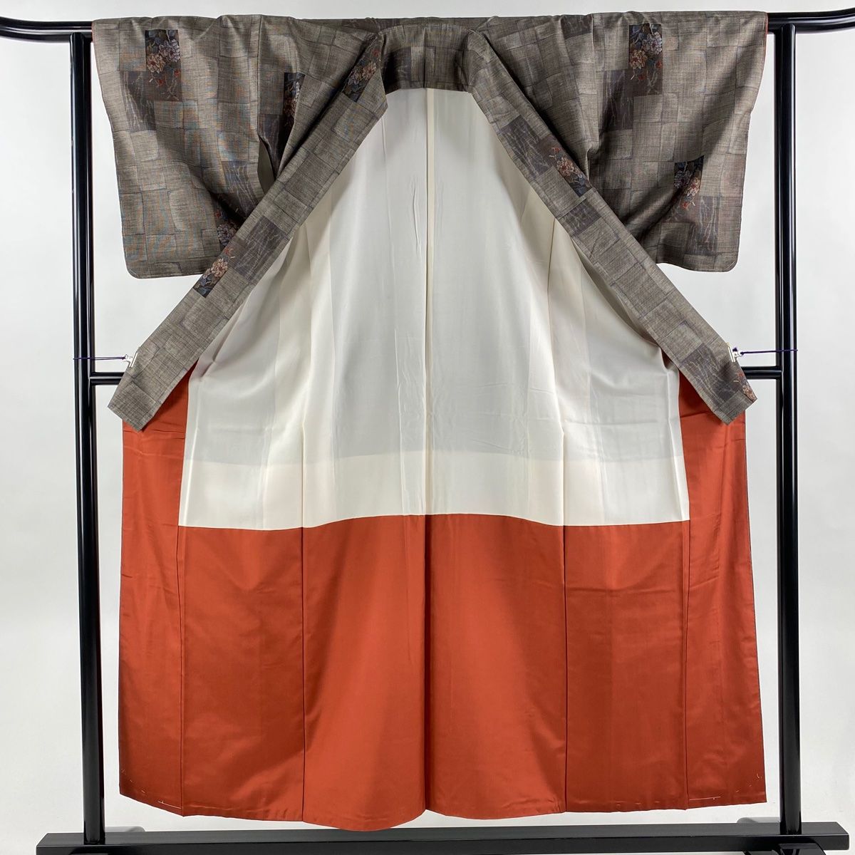 大島紬 身丈156.5cm 裄丈62.5cm S 袷 証紙 短冊 草花 焦茶色 正絹 秀品 【中古】 - メルカリ