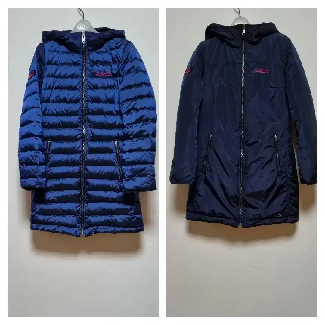 オリビアローレン ビビオリビア リバーシブル ダウンジャケット ロング丈 ネイビー 90サイズ