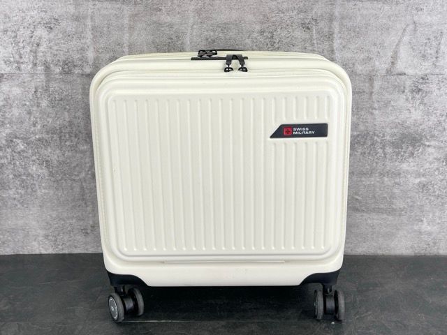 キャリーケース SWISS MILITARY スイスミリタリー スーツケース 18インチ 旅行バッグ クリーム系 ダイヤルロック 514154