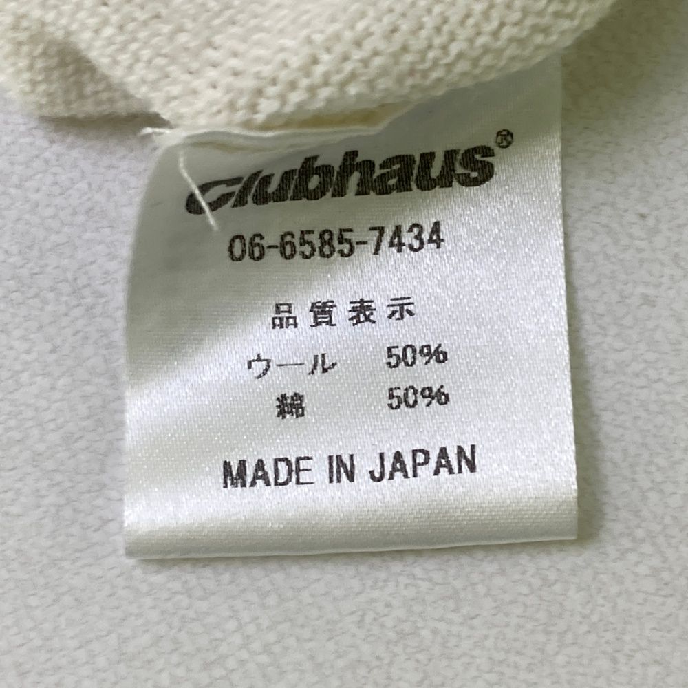 clubhaus ゴルフウェア　ニットポロ サイズ：M CLUBHAUS クラブハウス ニット ポロシャツ ホワイト系