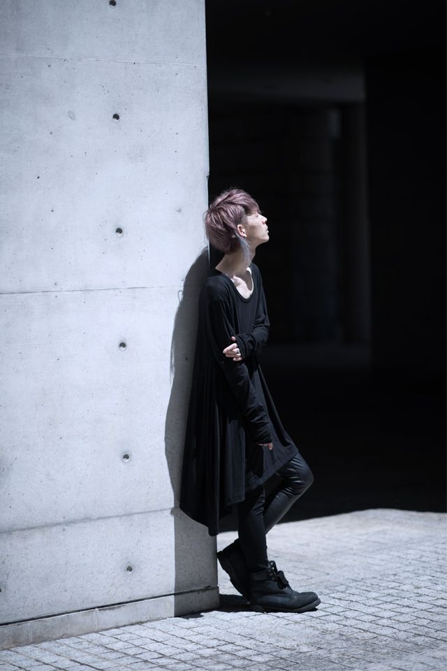 アシンメトリードレープワンピース