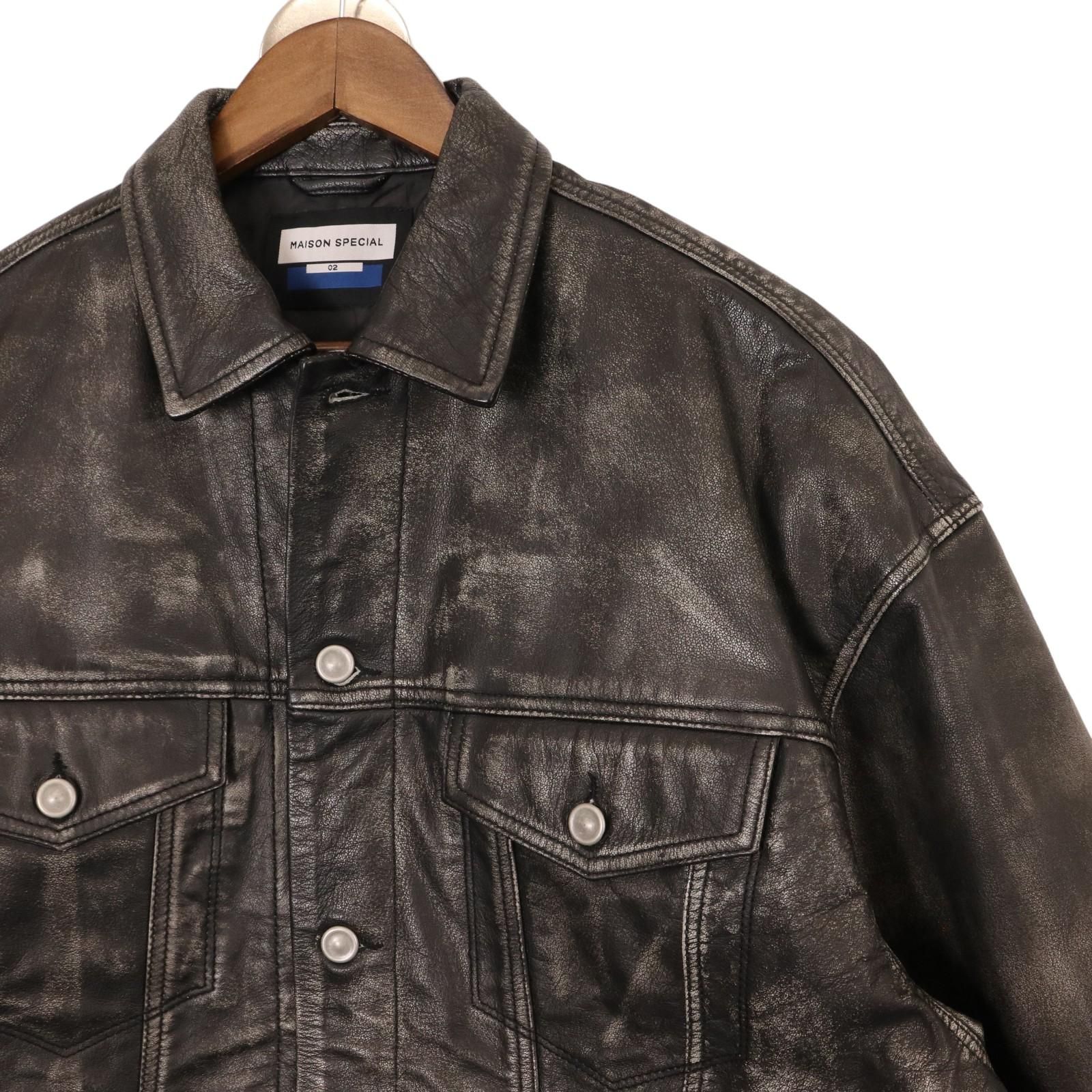 MAISON SPECIAL メゾンスペシャル 11232211212 Hand Rub-Off Buffalo Leather Prime-Over 3rd Jacket 2