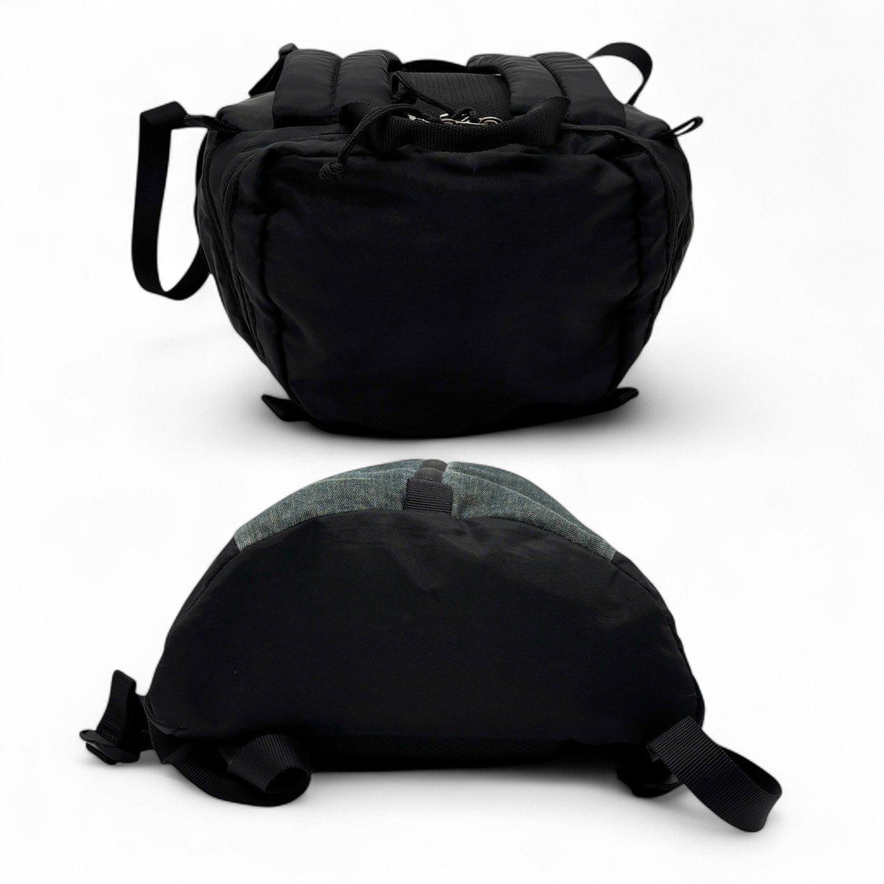 美品 DIESEL キルティングリュック レザー 裏地デニム 黒 A4収納 ITS'DEMO デイバック リュック 「A4対応／ポケット10」収納