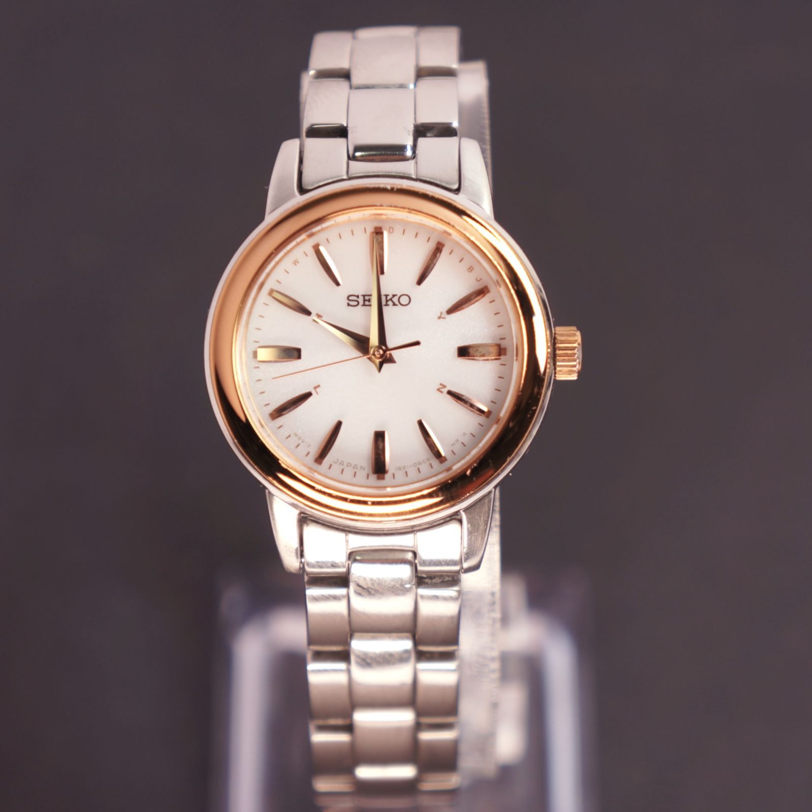 稼働品】 SEIKO SPIRIT 電波ソーラー レディース腕時計 稼働中 