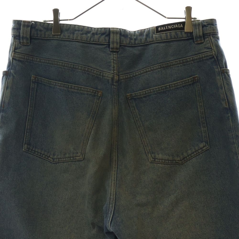 BALENCIAGA ブラック デニム ハーフパンツ BALENCIAGA×adidas Baggy Shorts Soft Denim バレンシアガ