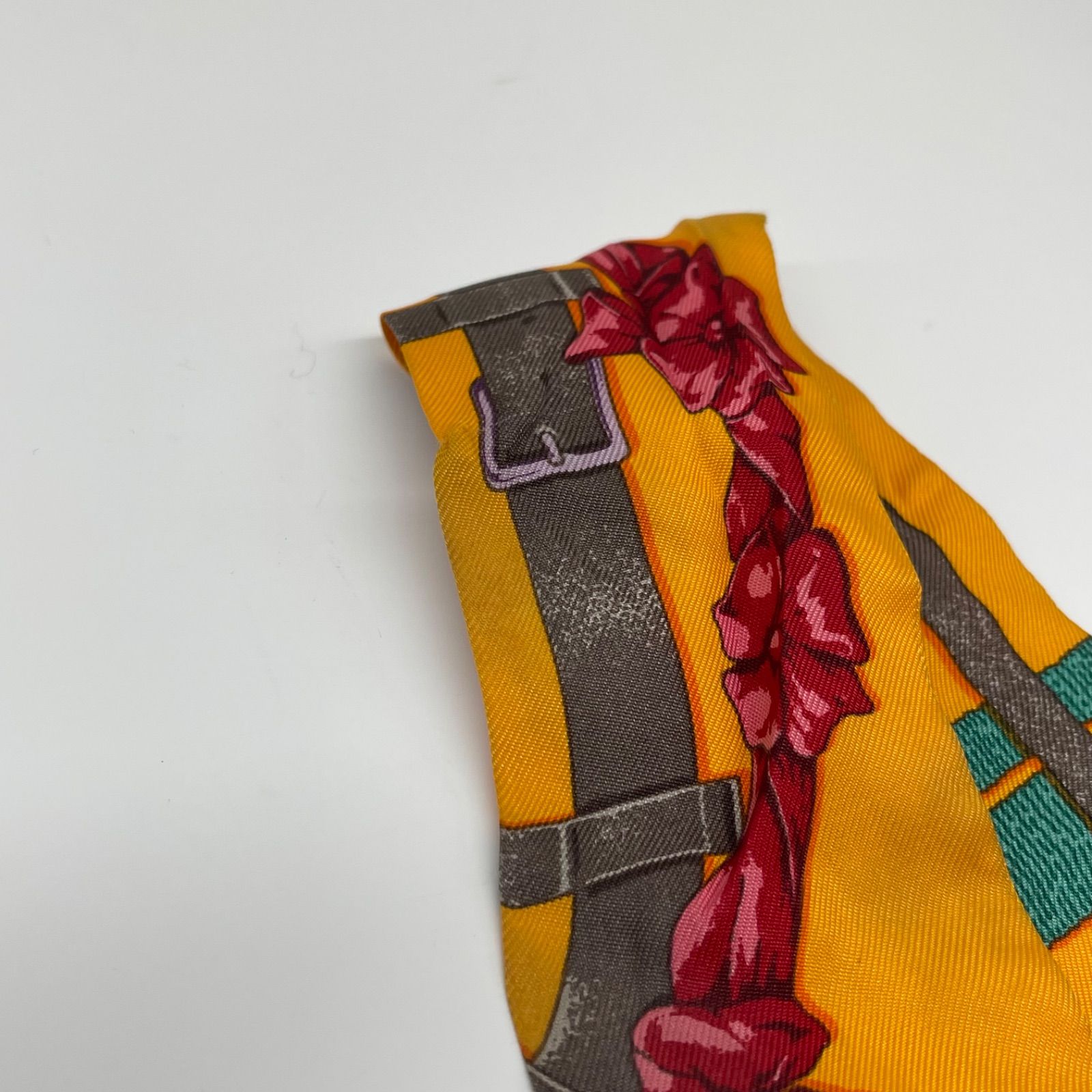 極美品】HERMES エルメス ツイリー ベルト フラワーモチーフ シルク100