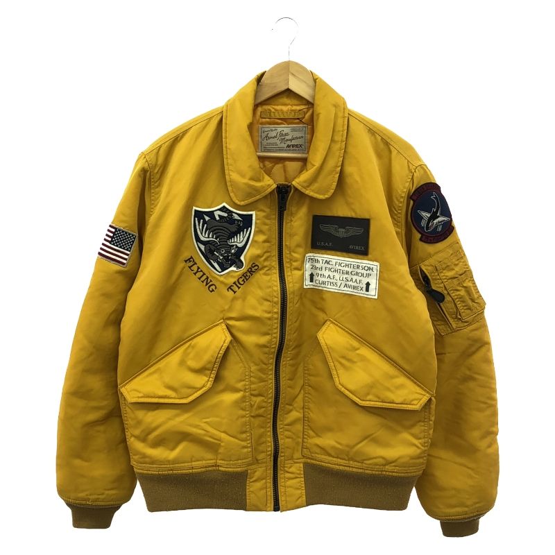 AVIREX T-33/F-80 フライトジャケット イエロー 美品・トップガン】イエロー フライトジャケット T-33/F-80