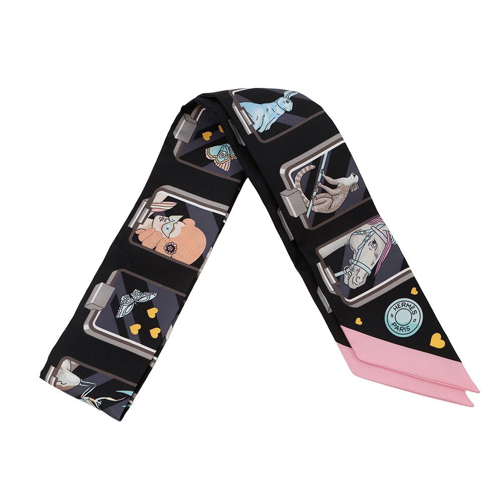 エルメス スカーフ ツイリー エルメス ストーリー HERMES STORY HERMES シルクツイル 2025秋冬 黒