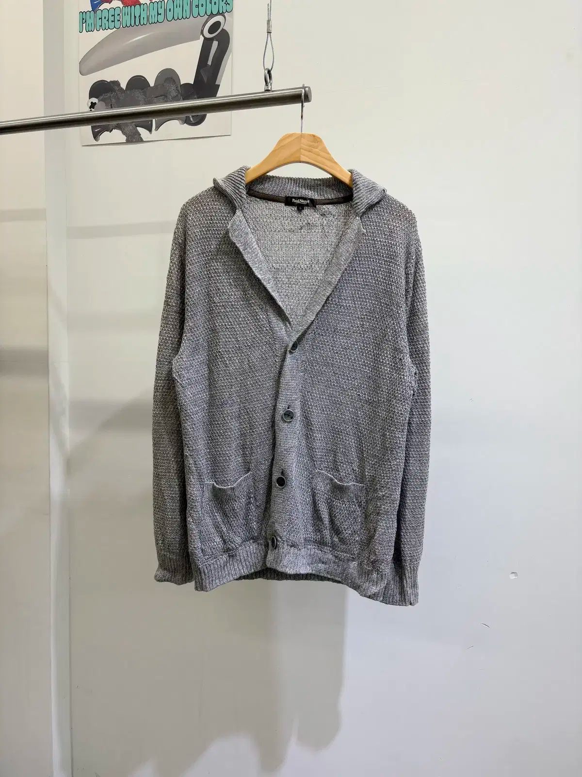 □Paul Stuart ポールスチュアート 定価13.2万 コットンツイル×襟ボア 