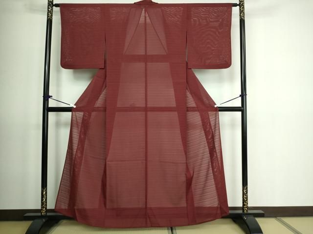 平和屋-こころ店□夏物 洗える最高級着物 ＜英＞はなぶさ謹製 色無地 葡萄