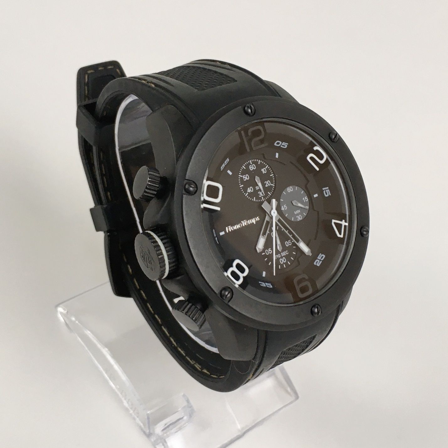 フランテンプス ガヴァルニ クロノグラフ ウォッチ 腕時計 左竜頭 黒 - メルカリShops