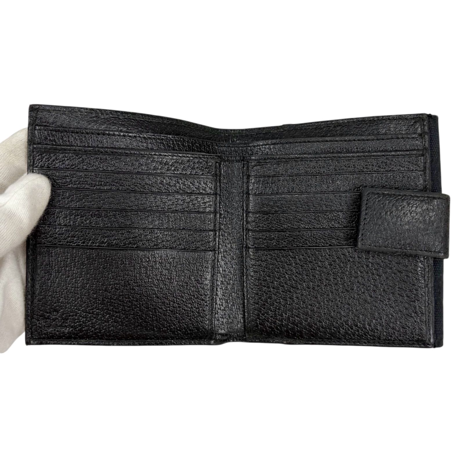 グッチ GUCCI コンパクトウォレット 二つ折り財布 ブラック 黒