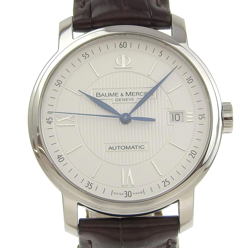 Baume u0026 Mercier】ボーム＆メルシェ クラシマ エグゼクティブ M0A08791 ステンレススチール×クロコダイル 自動巻き メンズ  白文字盤 腕時計 - メルカリ