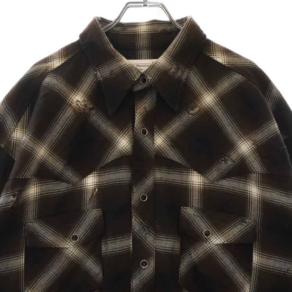 お歳暮 2025 Rafu ダメージ加工 アンティーク SHIRT ANTIQUED (ラフ) トップス