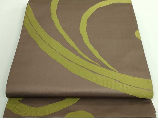 平和屋着物 上 世界的人形師 辻村寿三郎 ジュサブロー 六通柄袋帯 唐草文 濃い鳩羽鼠色地 DZAA9498kh5