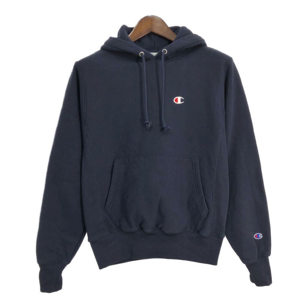 Champion チャンピオン REVERSE WEAVE リバースウィーブ スウェット パーカー ネイビー (メンズ S) 中古 古着 T1671