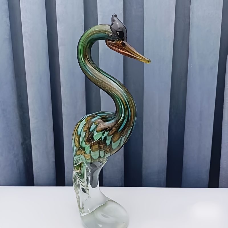 オブジェ 置物 水鳥 鳥 エレガント 高級感 ガラス インテリア オシャレ インテリア雑貨 室内 寝室 玄関 リビング ダイニング 庭 プレゼント