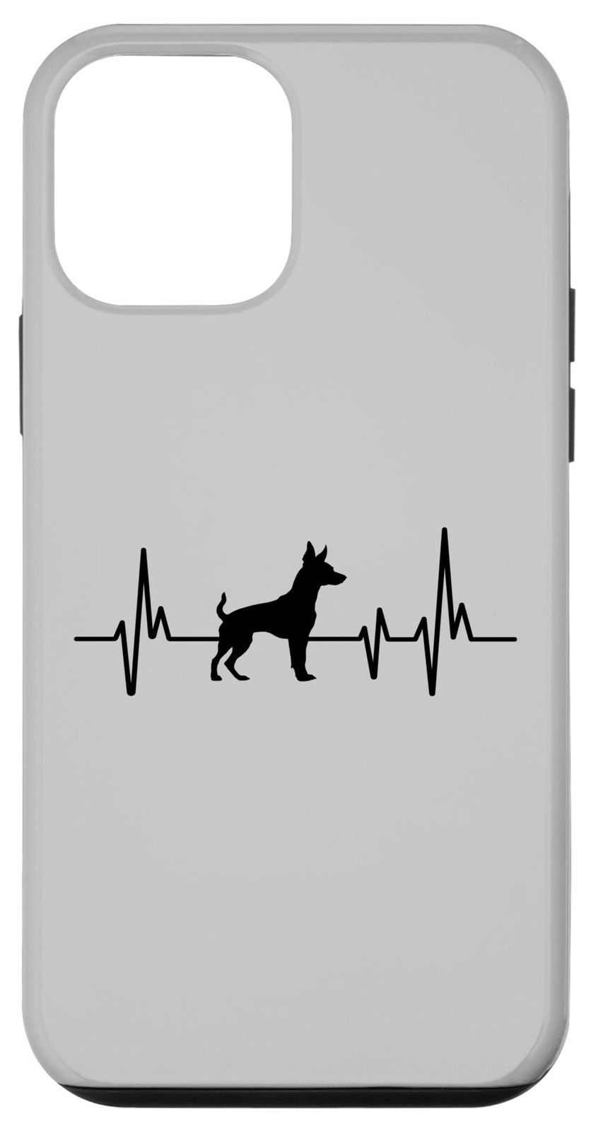 『人気商品』ミニチュアピンシャー犬 ハートビートデザイン mini スマホケース 12 iPhone